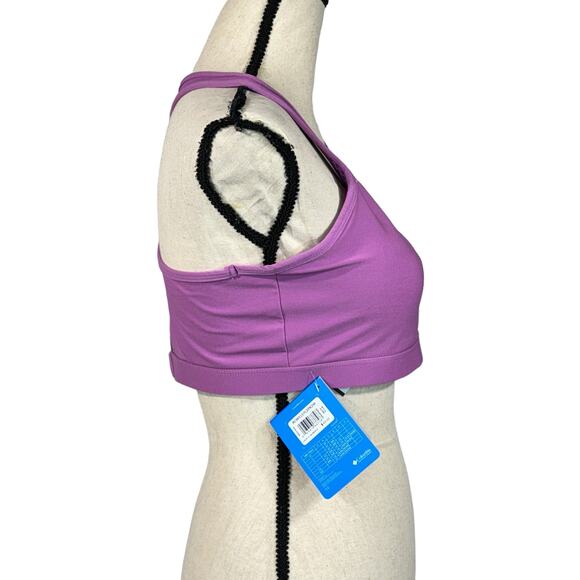 Columbia Medium High-Impact Sports Bra Omni-Freeze Zero Racerback Padded Purple - Picture 3 of 10